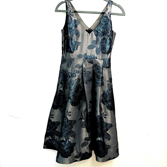 WHBM Semi-formal Party Dress Gray/Blue Size 4 - Picture 1 of 7